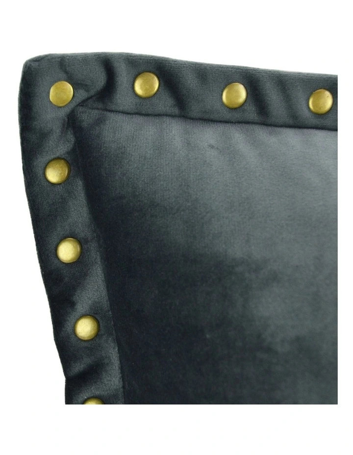 Essential Studded - Steel - Velvet Cushion - 40 X 60 image 2