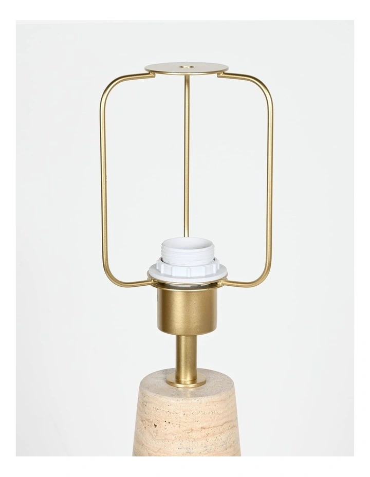 Lumiere Table Lamp - Sandstone Marble Base, Gold Metal Shade image 7