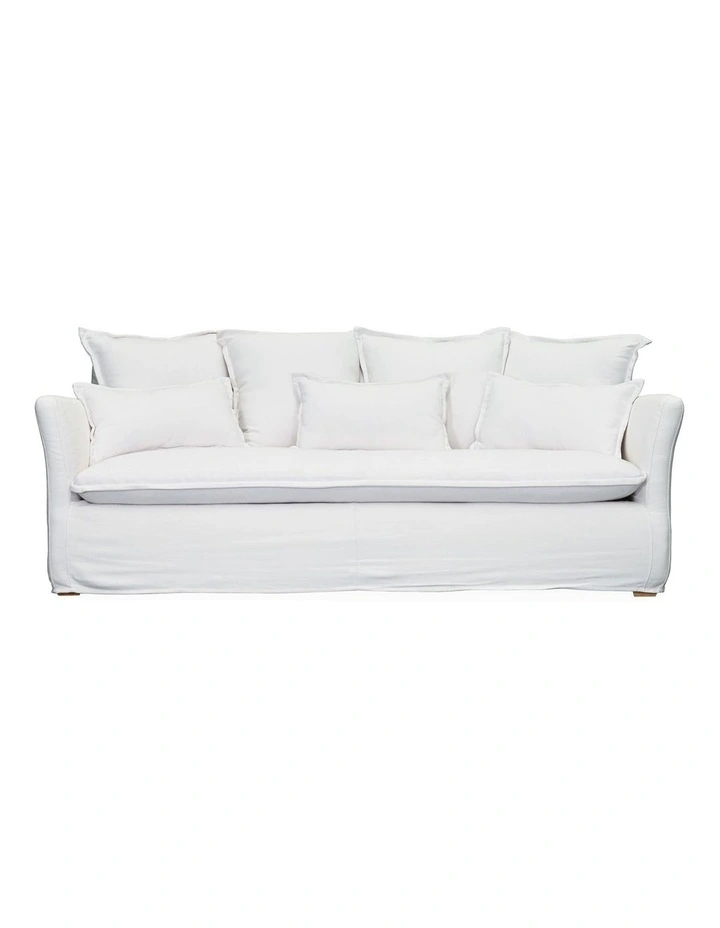 Byron 3-Seater Sofa in White image 1