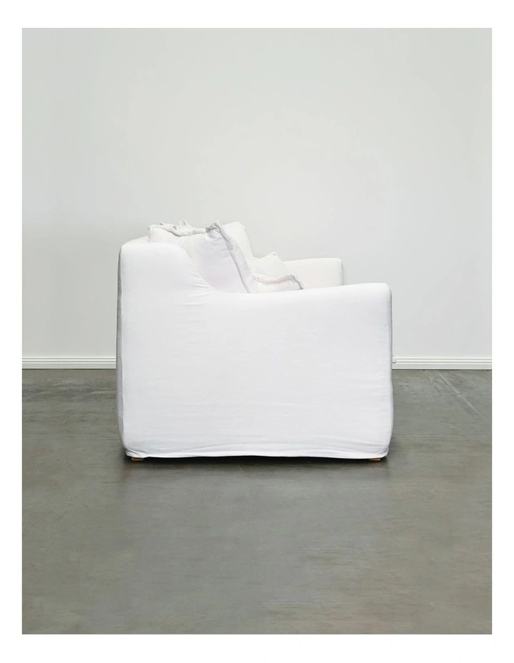 Byron 3-Seater Sofa in White image 4