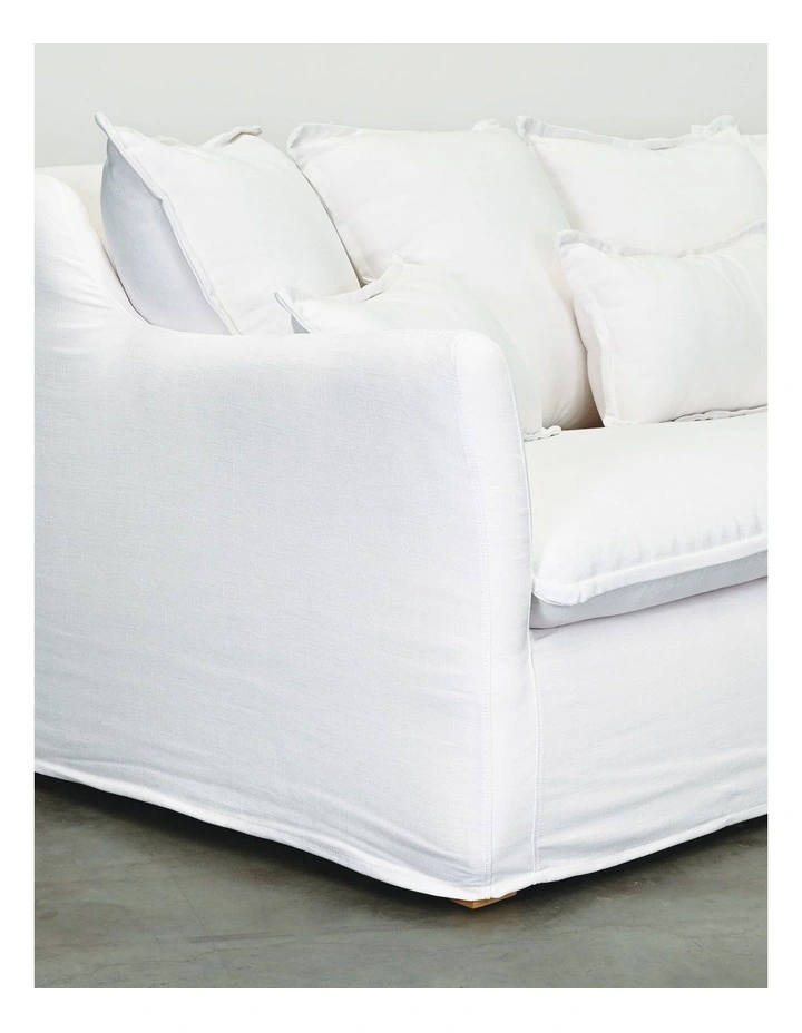 Byron 3-Seater Sofa in White image 5