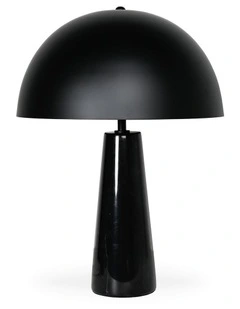 Lumiere Table Lamp - Black Marble Base, Black Metal Shade