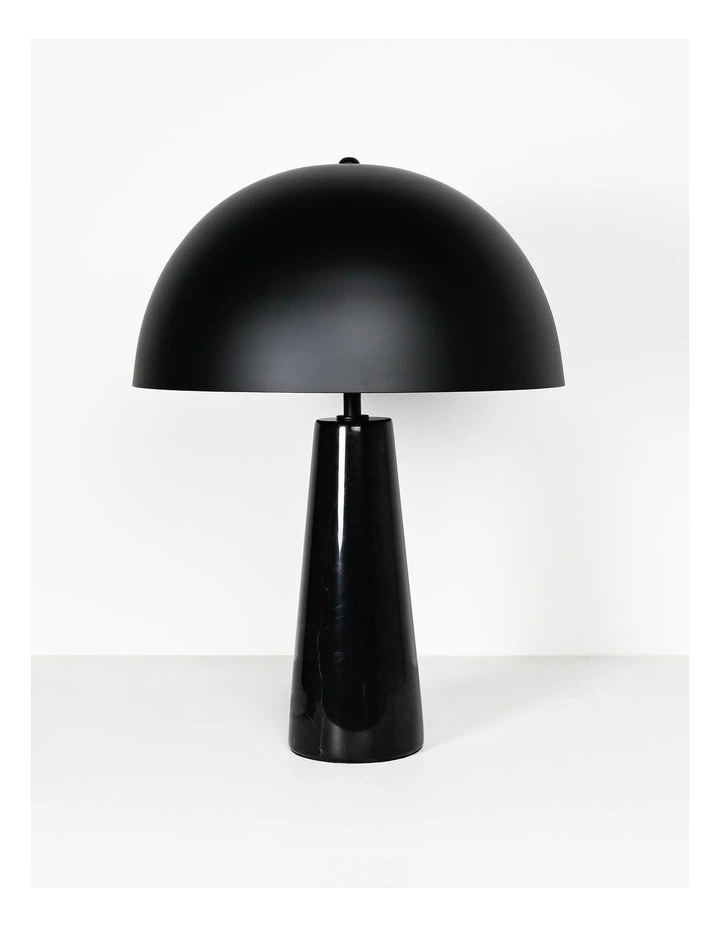 Lumiere Table Lamp - Black Marble Base, Black Metal Shade image 3