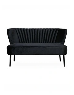 Two-Seater Slipper Sofa in black