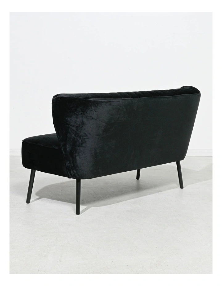 Two-Seater Slipper Sofa in black image 4