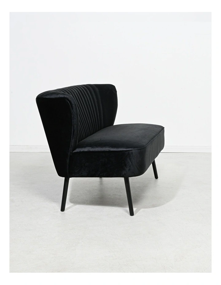 Two-Seater Slipper Sofa in black image 5
