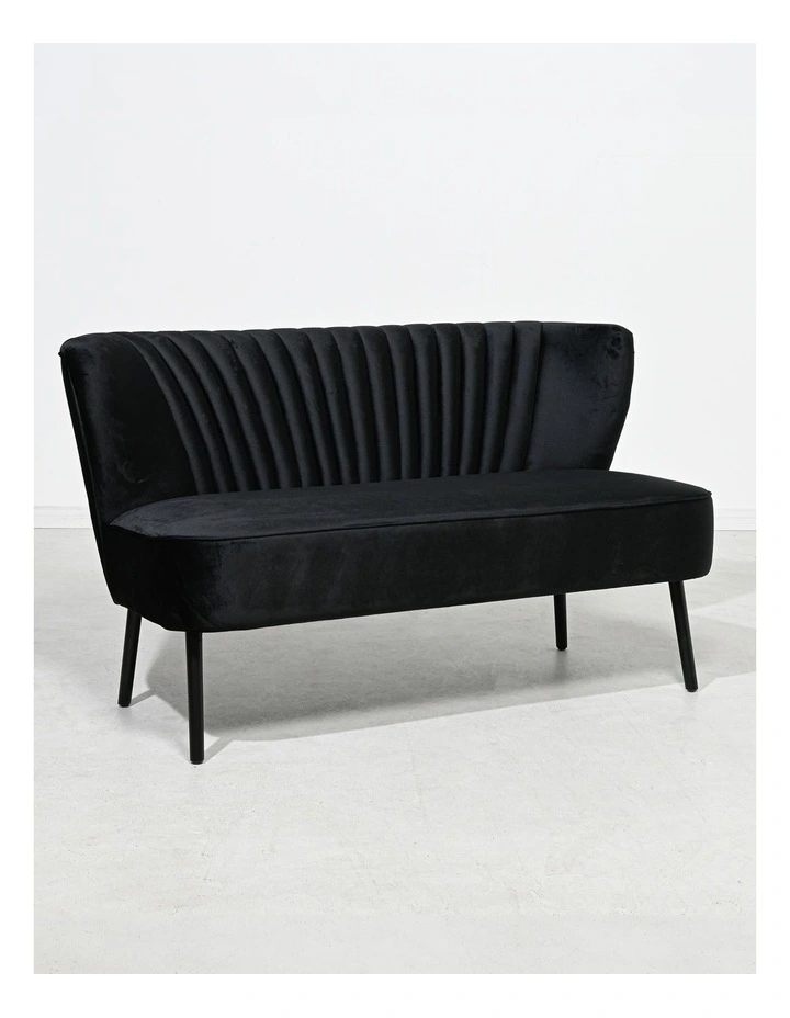 Two-Seater Slipper Sofa in black image 7