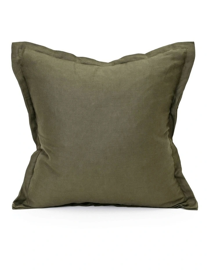 Elements - Dark Moss - Linen Cushion - 55 X 55 image 1