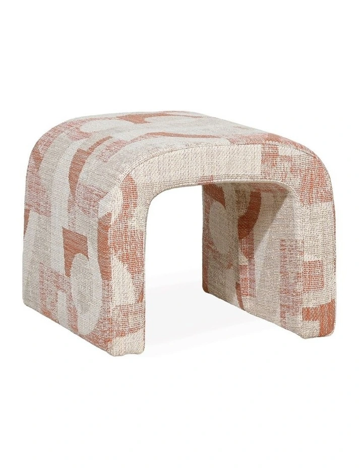 Darcy & Duke Lyon Small Arch Ottoman - Belgian Terracotta image 1