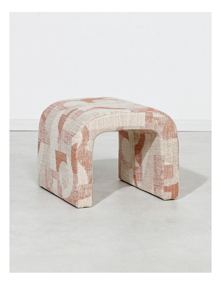 Darcy & Duke Lyon Small Arch Ottoman - Belgian Terracotta image 4