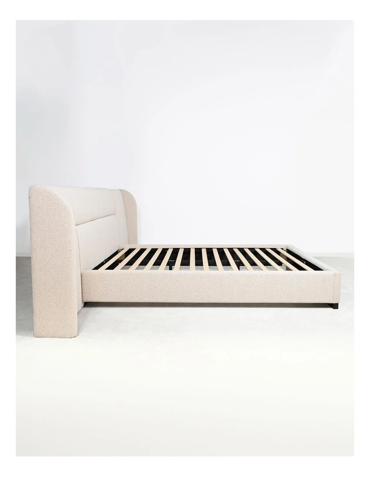 King Full Bed With Wing in Oatmeal image 5