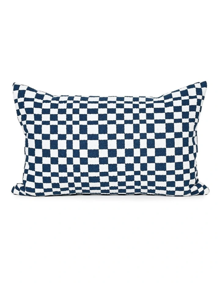 Blocks In Blue - Fabric Cushion - 37 X 57 image 1