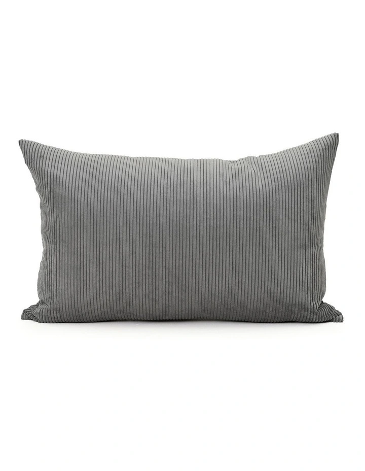 Cord Cushion - Grey - 57 X 37 - Feather Fill image 1