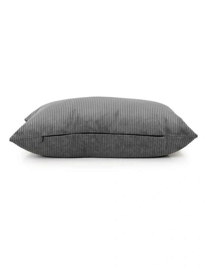 Cord Cushion - Grey - 57 X 37 - Feather Fill image 2