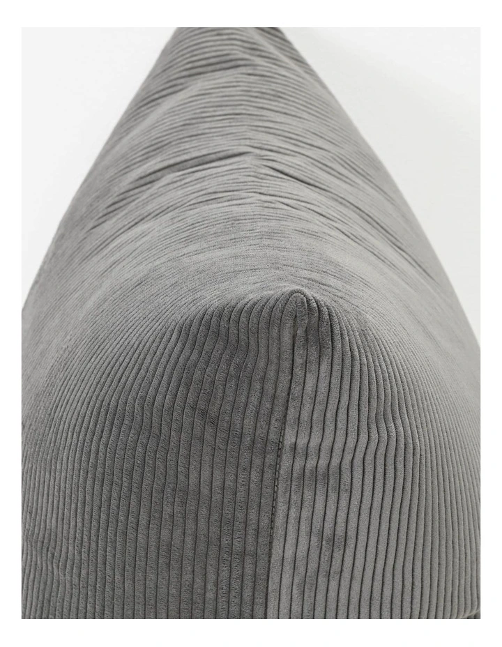 Cord Cushion - Grey - 57 X 37 - Feather Fill image 3