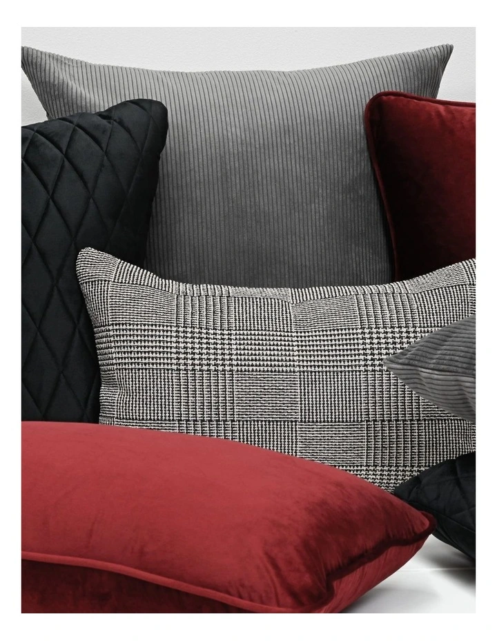 Cord Cushion - Grey - 57 X 37 - Feather Fill image 4