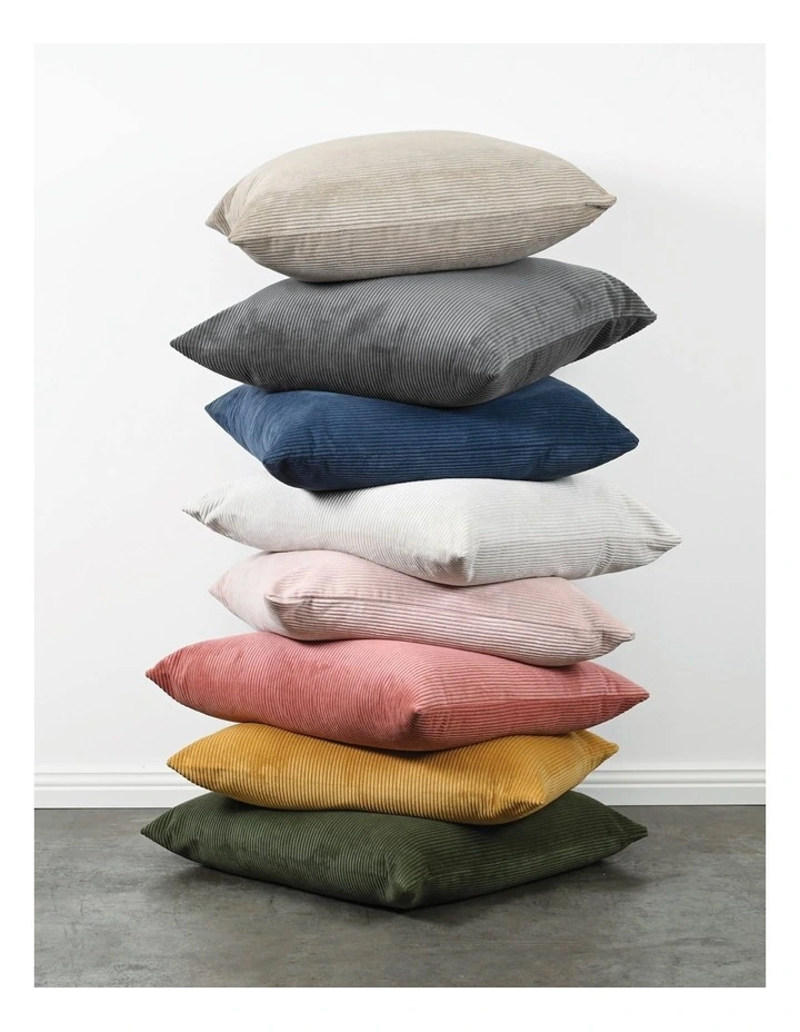 Cord Cushion - Grey - 57 X 37 - Feather Fill image 5