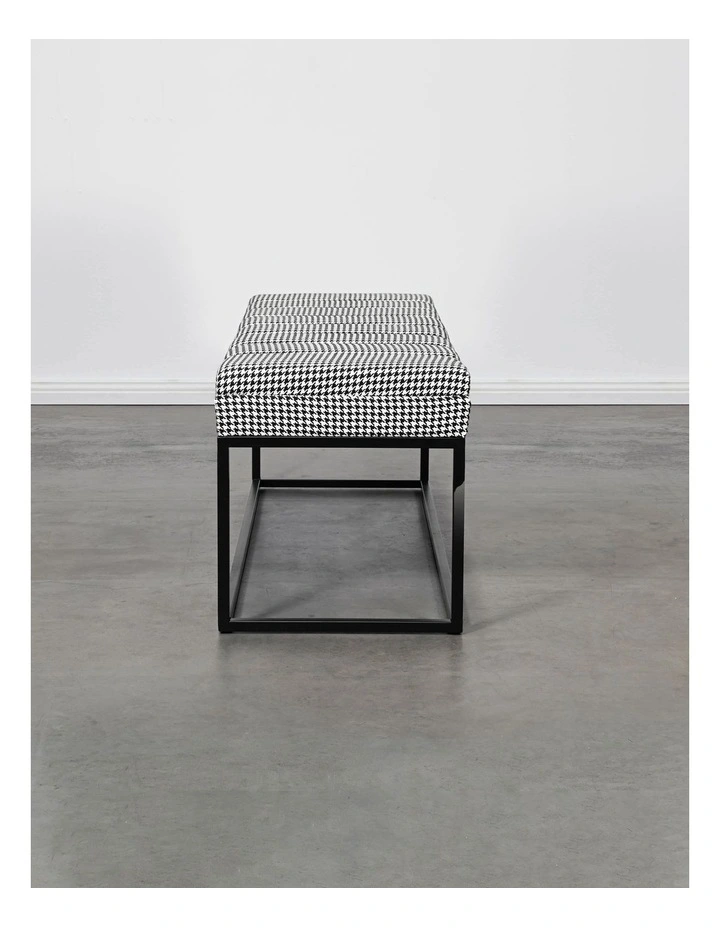 Bench Ottoman in Houndstooth Grey image 3