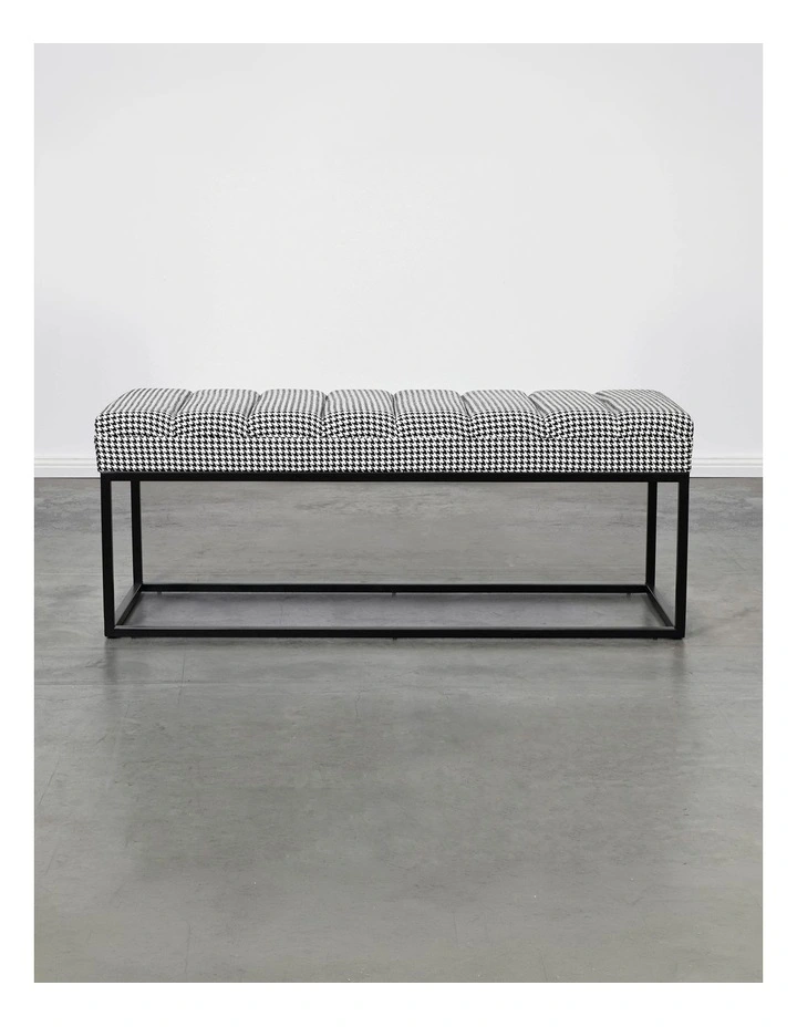 Bench Ottoman in Houndstooth Grey image 4