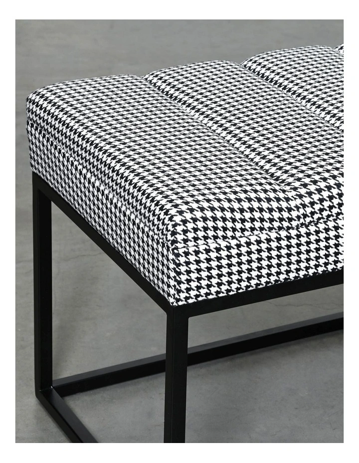 Bench Ottoman in Houndstooth Grey image 5