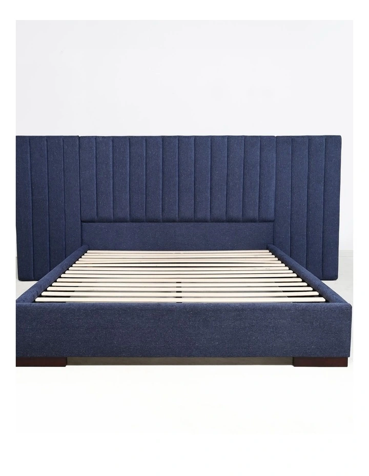 Elodie - Full Bed With Wing - King - Indigo Sky image 3