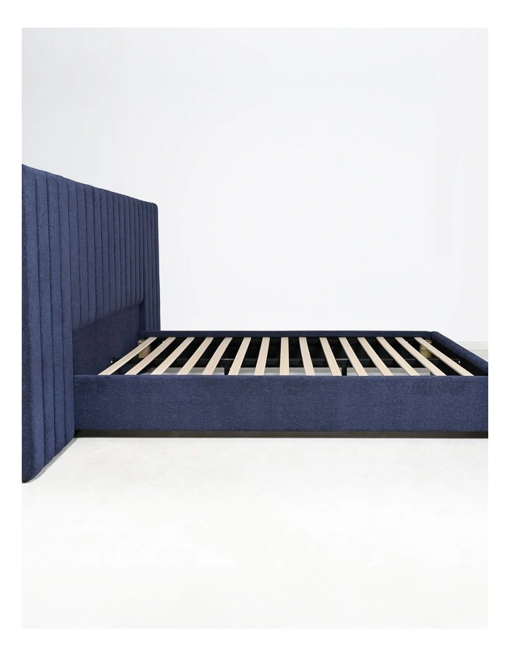 Elodie - Full Bed With Wing - King - Indigo Sky image 5