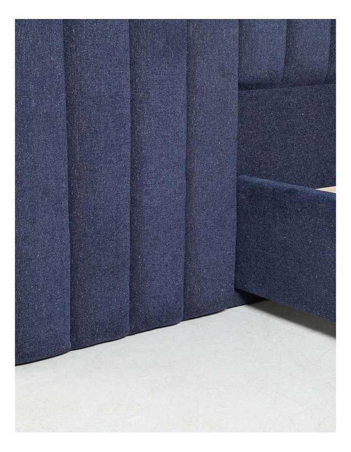 Elodie - Full Bed With Wing - King - Indigo Sky image 6
