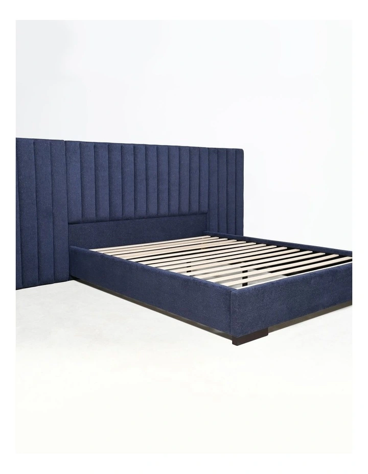 Elodie - Full Bed With Wing - King - Indigo Sky image 7