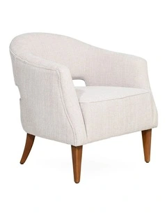 Darcy & Duke Aiden Armchair - Chacha Beige, Wood Leg