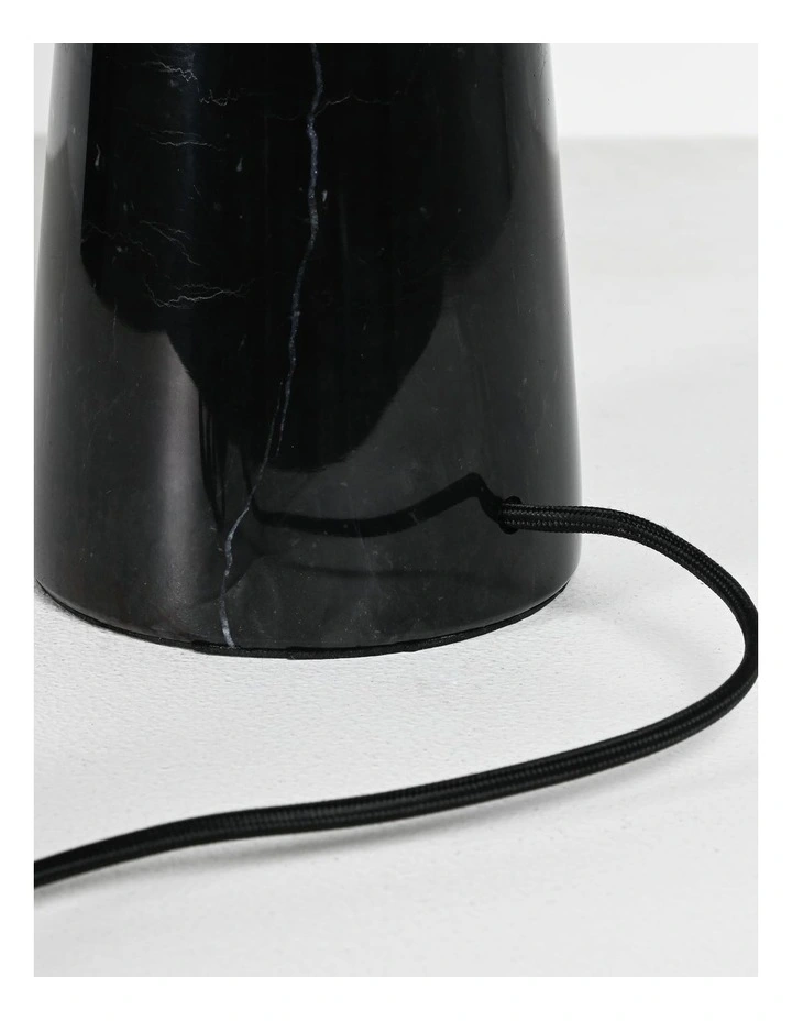 Lumiere Table Lamp - Black Marble Base, Gold Metal Shade image 3