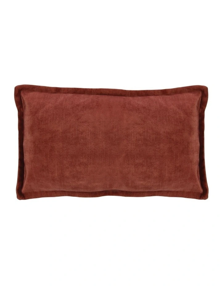 Plush Velvet Cushion 30 X 50cm in Burnt Copper image 1