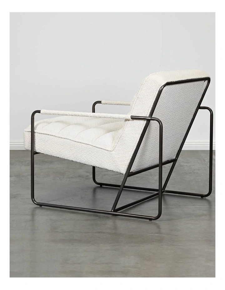 Darcy & Duke Cubica Armchair - Boucle Cream - Black Metal Legs image 5