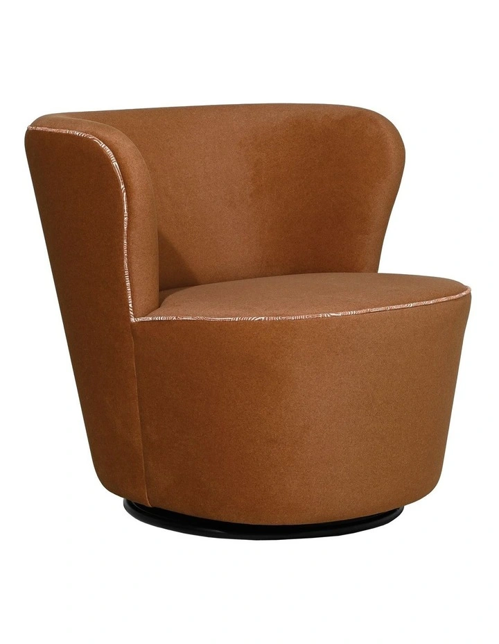 Coco Swivel Chair - Toba Mohair Orange image 1