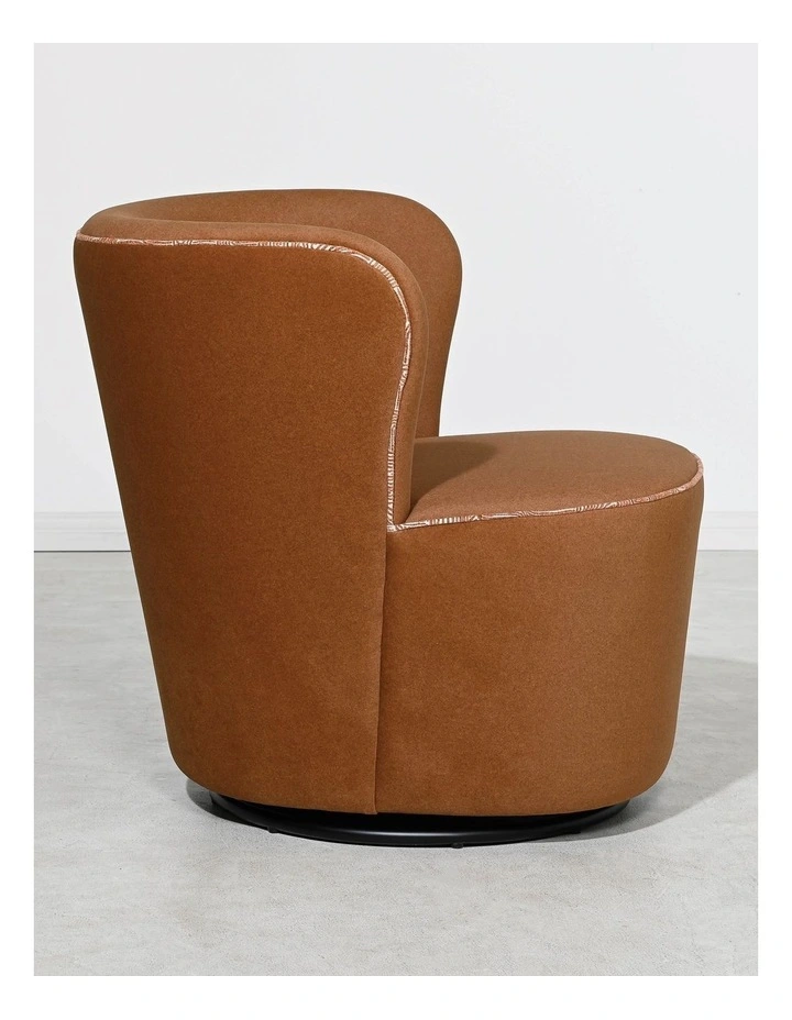 Coco Swivel Chair - Toba Mohair Orange image 3