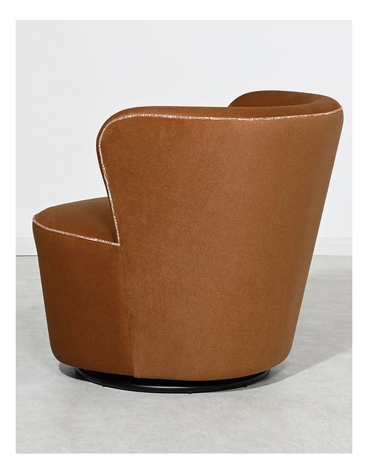 Coco Swivel Chair - Toba Mohair Orange image 4