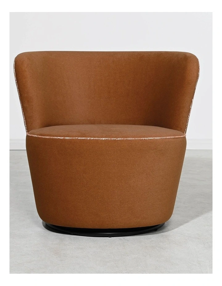 Coco Swivel Chair - Toba Mohair Orange image 5