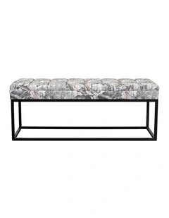 Ottoman in Botanical Grey
