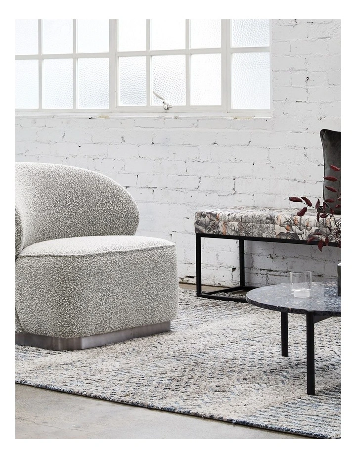 Ottoman in Botanical Grey image 4