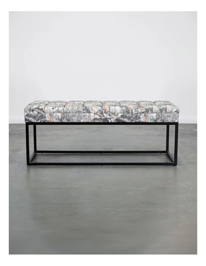Ottoman in Botanical Grey image 5