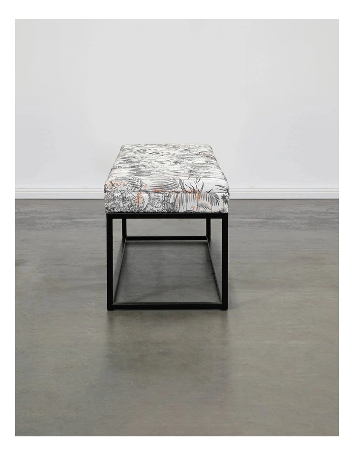 Ottoman in Botanical Grey image 6