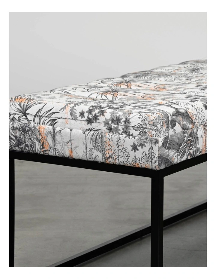 Ottoman in Botanical Grey image 7