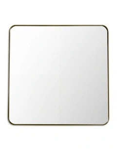 Gatsby Square Mirror in Gold Powdercoat Metal