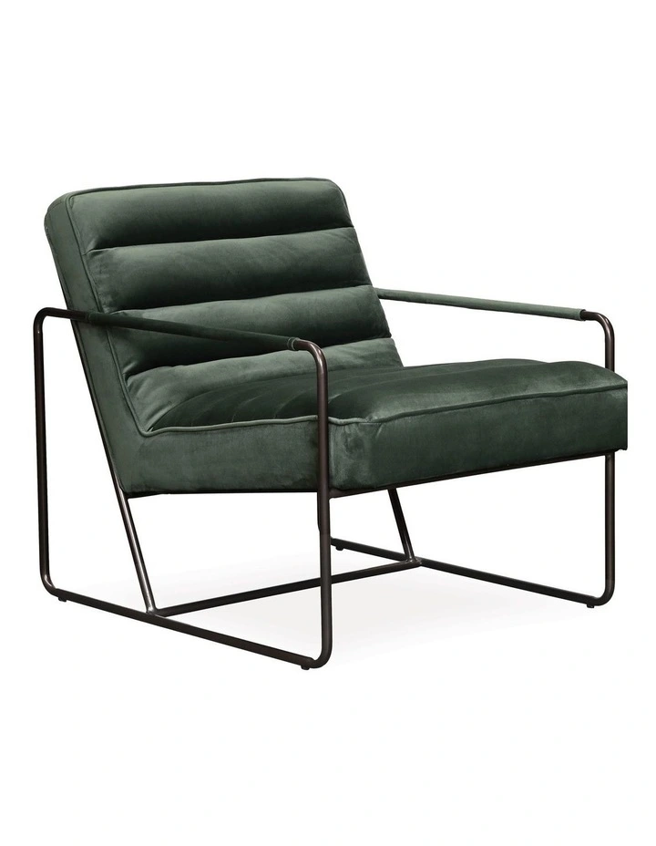 Darcy & Duke Cubica Armchair - Olive Velvet - Black Legs image 1