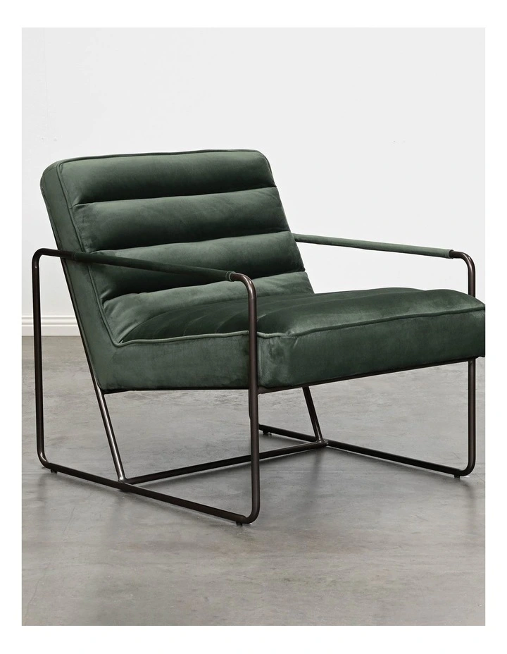 Darcy & Duke Cubica Armchair - Olive Velvet - Black Legs image 3