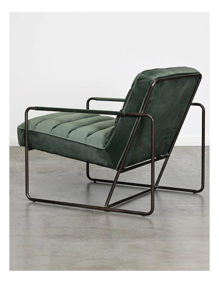 Darcy & Duke Cubica Armchair - Olive Velvet - Black Legs image 4