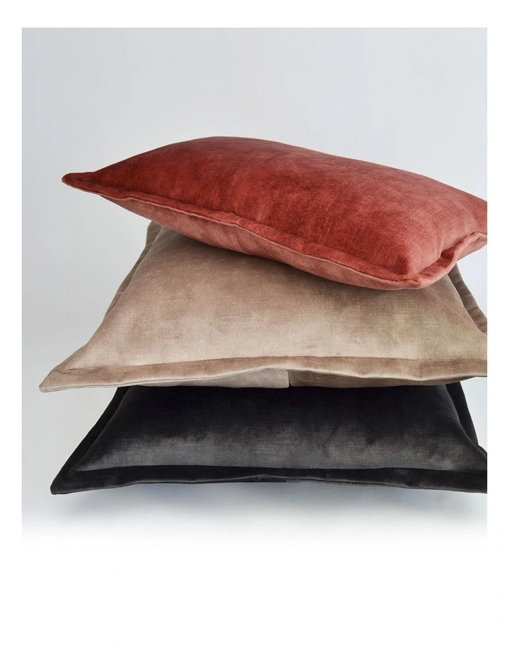 Plush Velvet Cushion 50X50cm in Dark Grey image 4