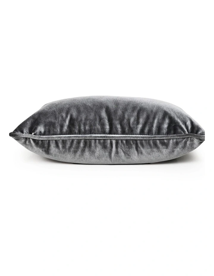 Keswick - Grey - Velvet Cushion - 30 X 50 - Self Pipe image 2