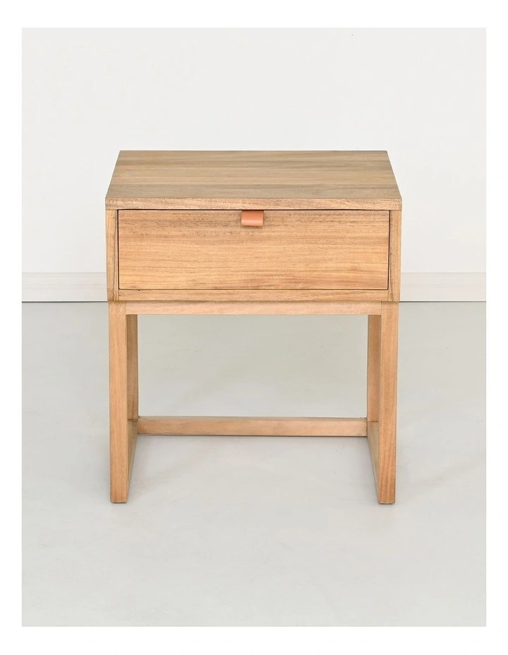 Noma Bedside Table with Drawer - Acacia Natural image 2