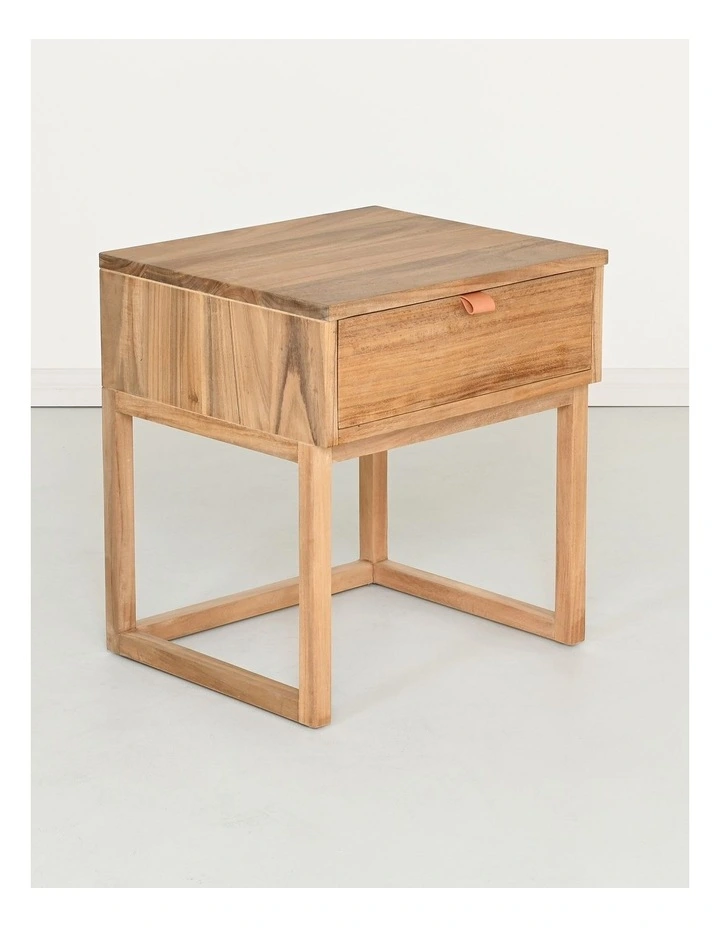 Noma Bedside Table with Drawer - Acacia Natural image 3