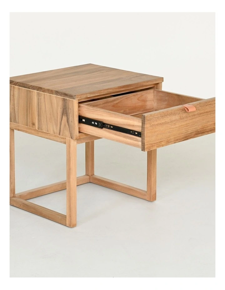 Noma Bedside Table with Drawer - Acacia Natural image 4